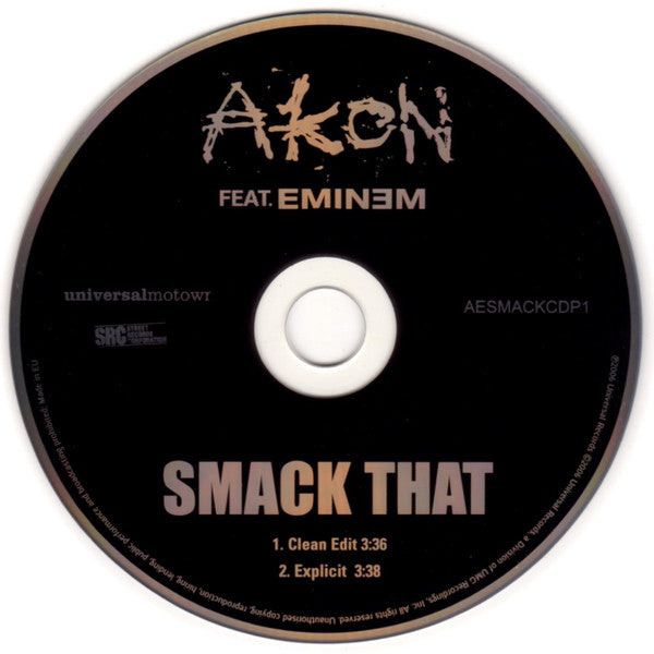 Akon Featuring Eminem : Smack That (CD, Single, Promo)