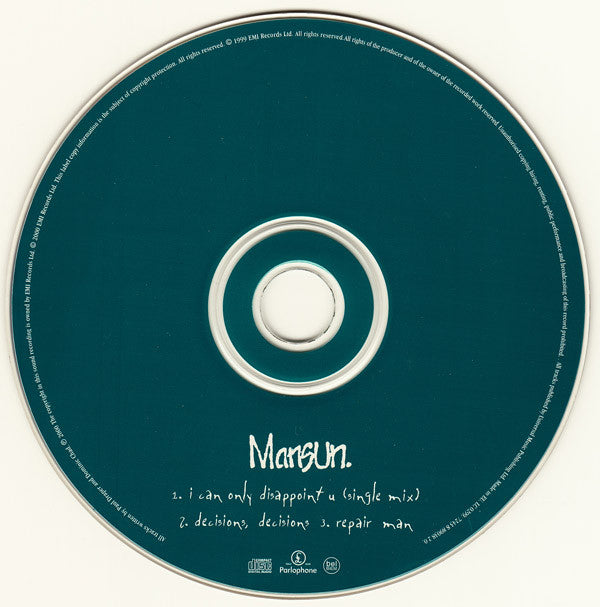 Mansun : I Can Only Disappoint U (CD, EP, CD1)