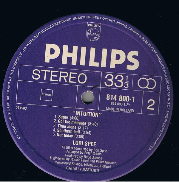 Lori Spee : Intuition (LP)
