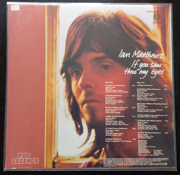 Ian Matthews* : If You Saw Thro' My Eyes (LP, Album, RE)