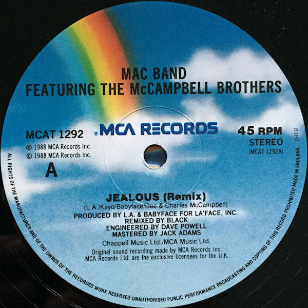 Mac Band Featuring The McCampbell Brothers : Jealous (12")