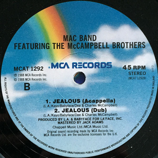 Mac Band Featuring The McCampbell Brothers : Jealous (12")