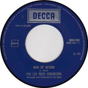 Les Reed And His Orchestra : Man Of Action (7", Single, Mono)