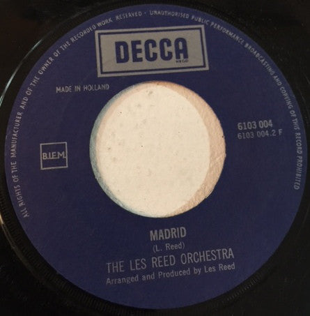 Les Reed And His Orchestra : Man Of Action (7", Single, Mono)