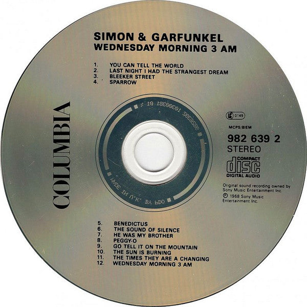 Simon & Garfunkel : Wednesday Morning, 3 A.M. (CD, Album, RE)