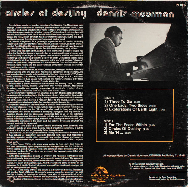 Dennis Moorman : Circles Of Destiny (LP, Album)