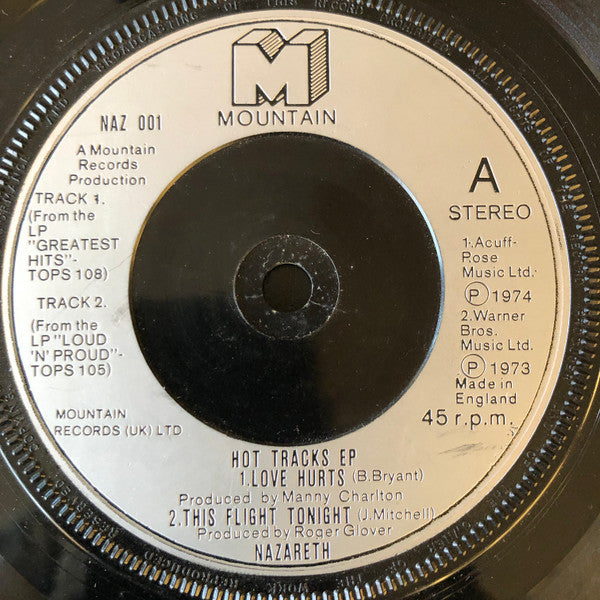 Nazareth (2) : Hot Tracks (7", EP, Sil)