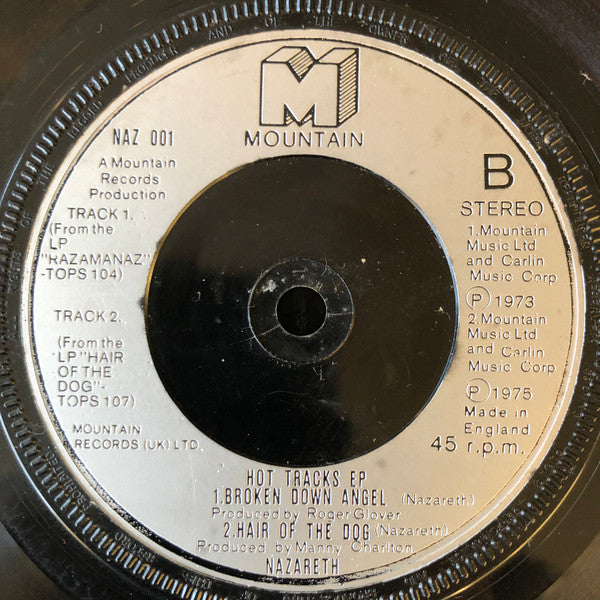 Nazareth (2) : Hot Tracks (7", EP, Sil)