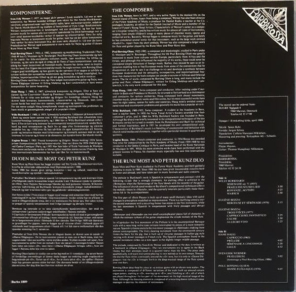 Rune Most, Peter Kunz (8) : Præludium (LP, Album)
