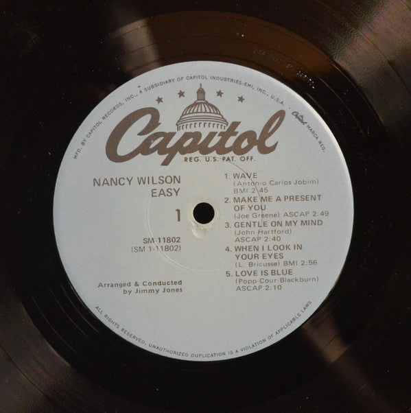 Nancy Wilson : Easy (LP, Album, RE)