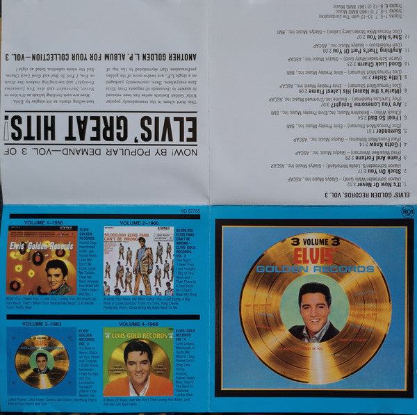 Elvis Presley : Elvis' Golden Records, Vol.3 (CD, Comp, RE)