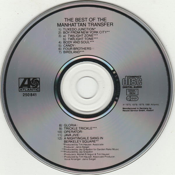 The Manhattan Transfer : The Best Of The Manhattan Transfer (CD, Comp)