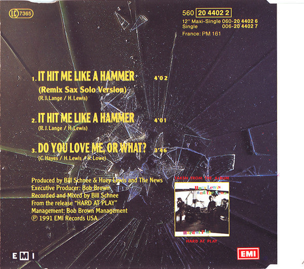 Huey Lewis & The News : It Hit Me Like A Hammer (CD, Maxi)