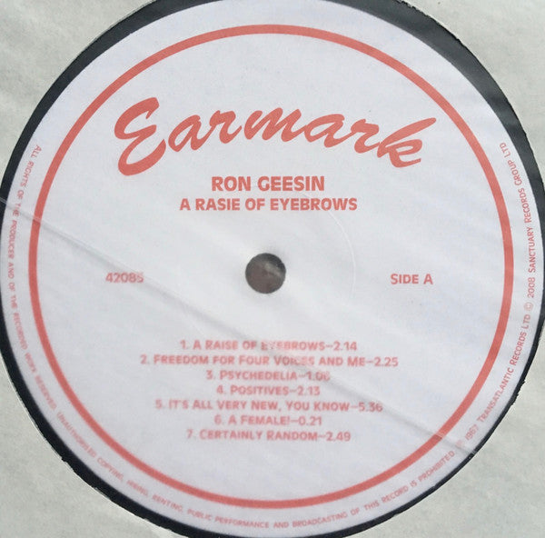 Ron Geesin : A Raise Of Eyebrows (LP, Album, RE, 180)