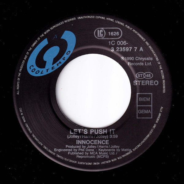 Innocence : Let's Push It (7", Single)