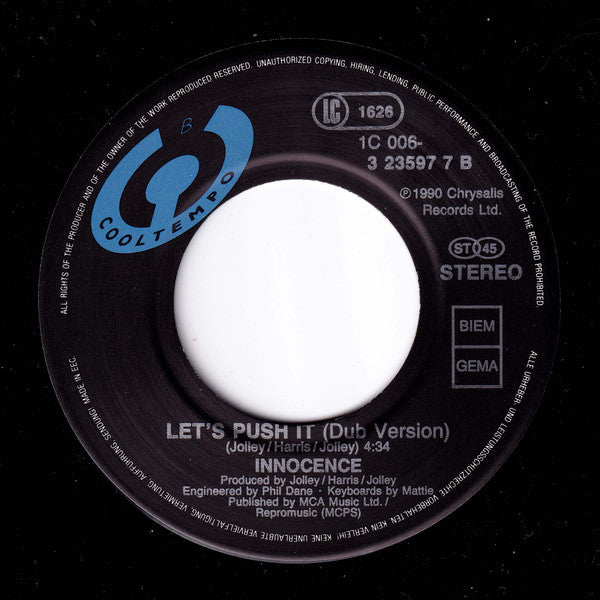 Innocence : Let's Push It (7", Single)