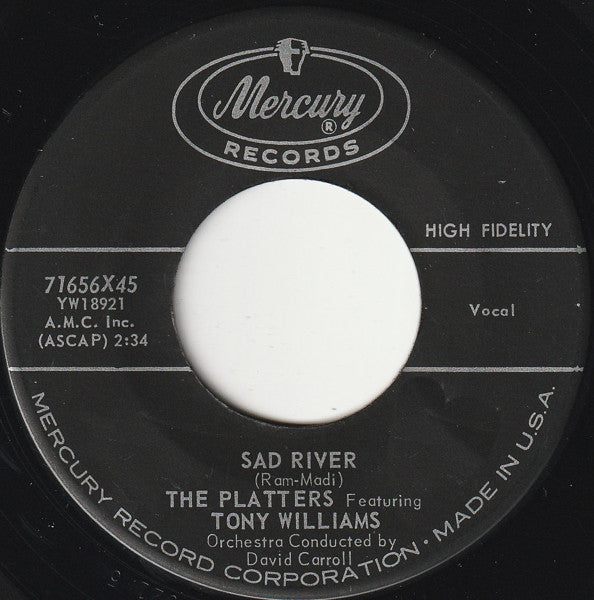 The Platters : Red Sails In The Sunset / Sad River (7", Mono, pic)