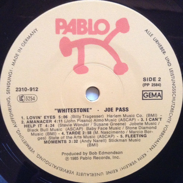 Joe Pass : Whitestone (LP, Album)