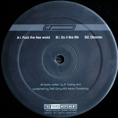 D-Passion : Fuck The Free World (12")