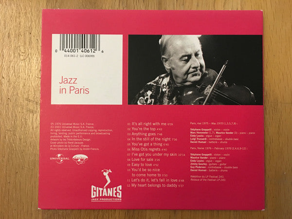 Stéphane Grappelli : Stéphane Grappelli Plays Cole Porter (CD, Album, RE, RM, EDC)