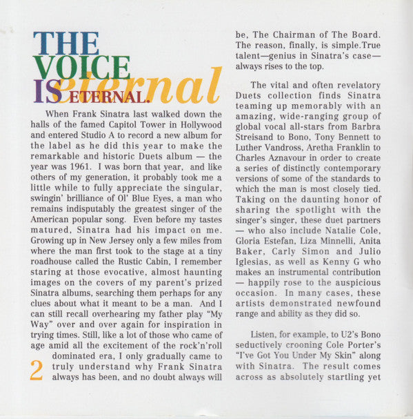 Frank Sinatra : Duets (CD, Album)