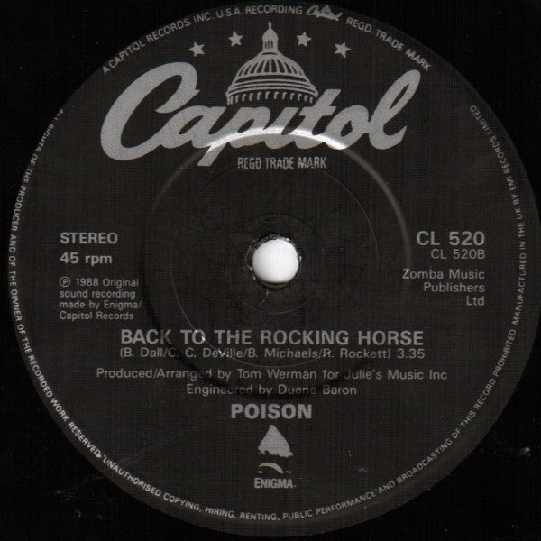 Poison (3) : Every Rose Has Its Thorn (7", Single, Pap)