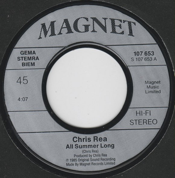 Chris Rea : All Summer Long (7", Single)