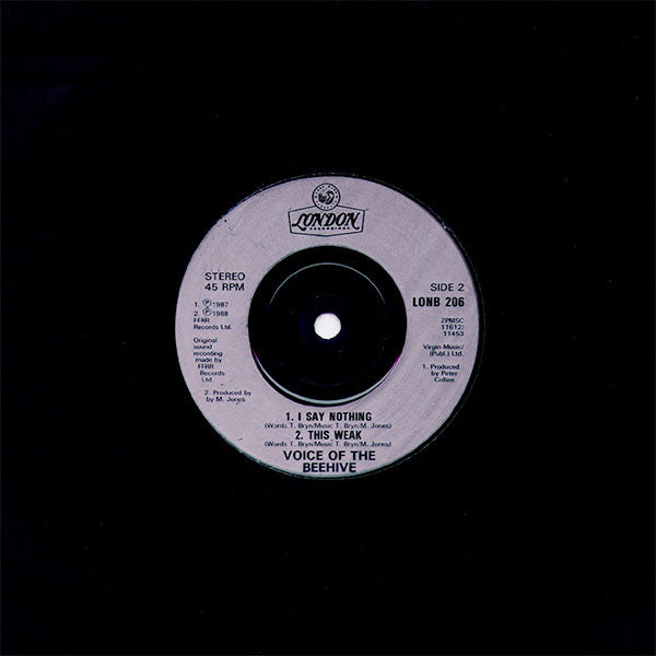 Voice Of The Beehive : I Walk The Earth (7", EP, Ltd)