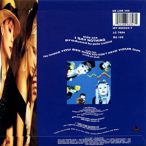 Voice Of The Beehive : I Say Nothing (7", Ltd, RE)