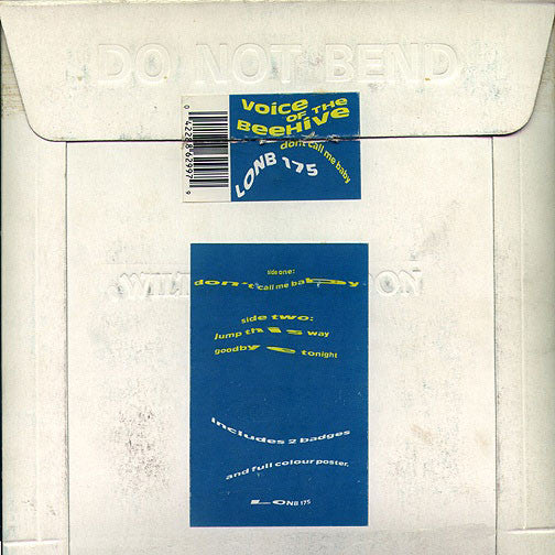 Voice Of The Beehive : Don't Call Me Baby (7", Single, Ltd)