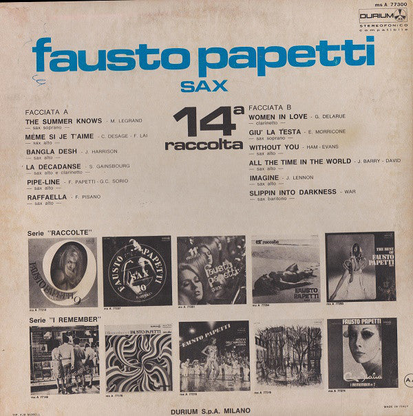 Fausto Papetti : 14a Raccolta (LP, Album)