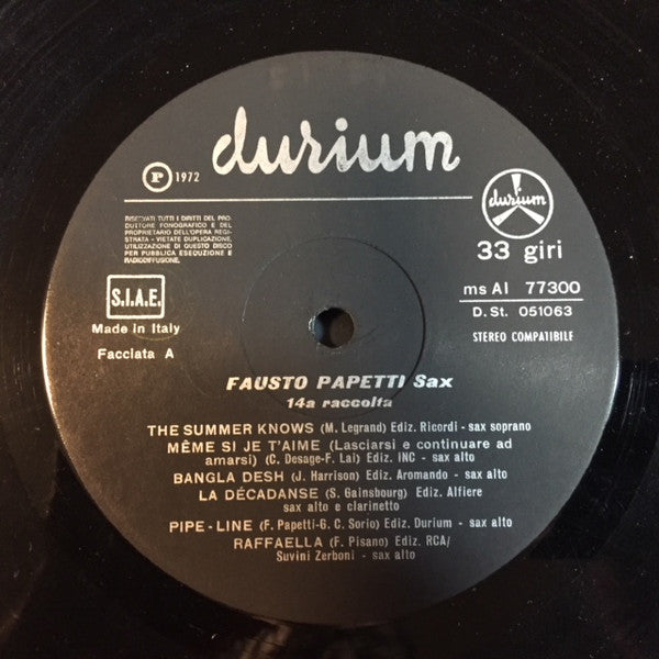 Fausto Papetti : 14a Raccolta (LP, Album)