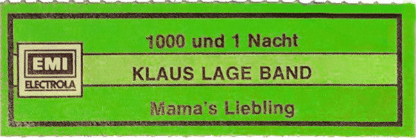 Klaus Lage Band : 1000 Und 1 Nacht (Zoom!) (7", Single)