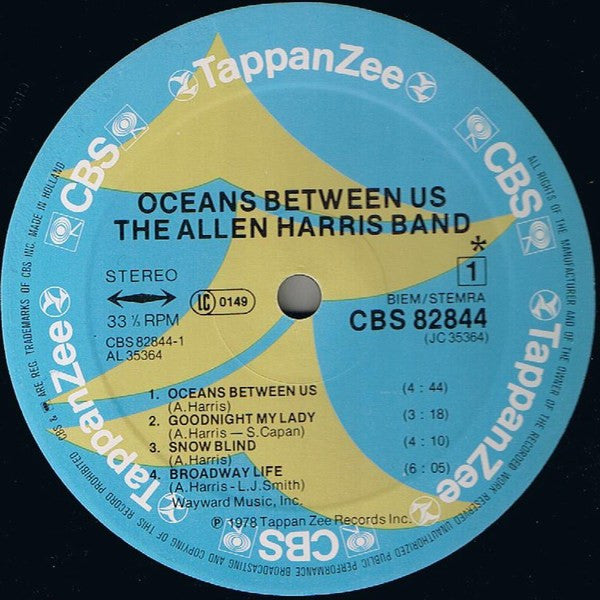 The Allen Harris Band : Oceans Between Us (LP, Album)