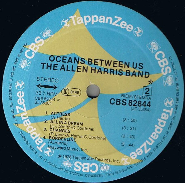 The Allen Harris Band : Oceans Between Us (LP, Album)