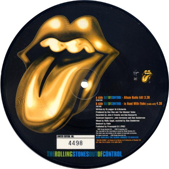The Rolling Stones : Out Of Control (7", Ltd, Num, Pic)