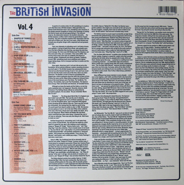 Various : The British Invasion: The History Of British Rock, Vol. 4 (LP, Comp)