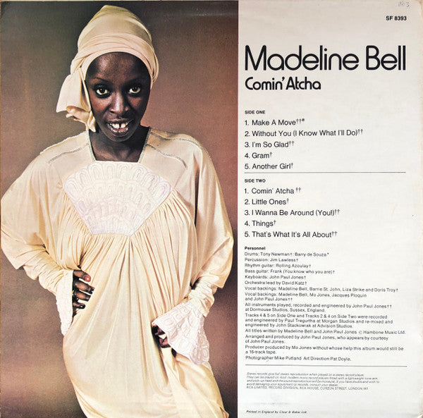 Madeline Bell : Comin' Atcha (LP, Album)