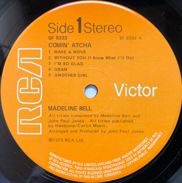 Madeline Bell : Comin' Atcha (LP, Album)