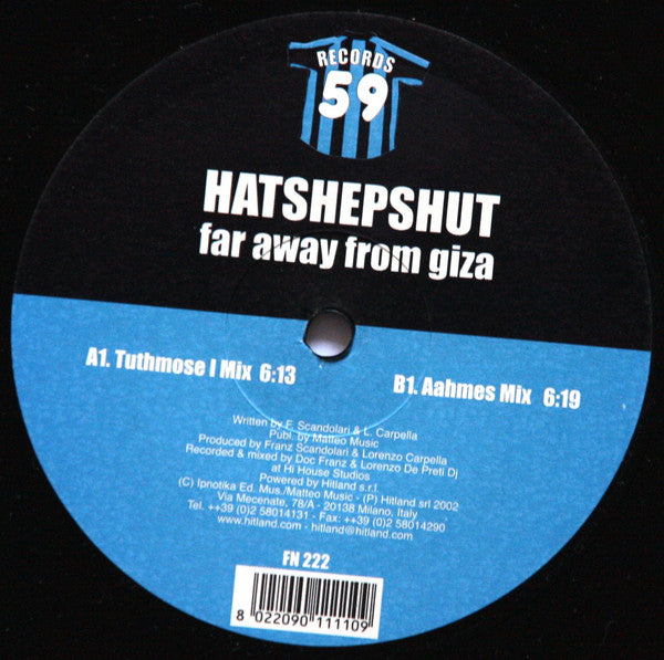 Hatshepshut : Far Away From Giza (12")