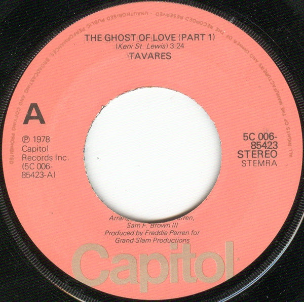 Tavares : The Ghost Of Love (Part 1+2) (7", Single)