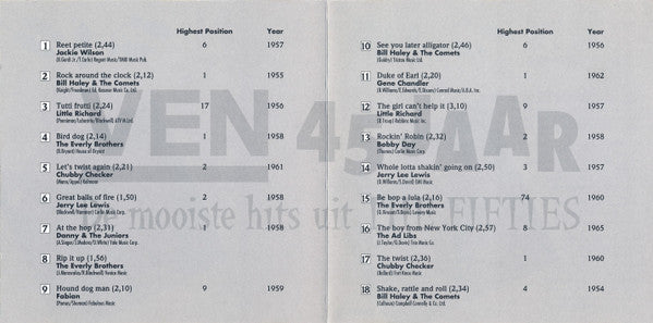 Various : Ven 45 Jaar De Mooiste Hits Uit The Fifties (CD, Comp)