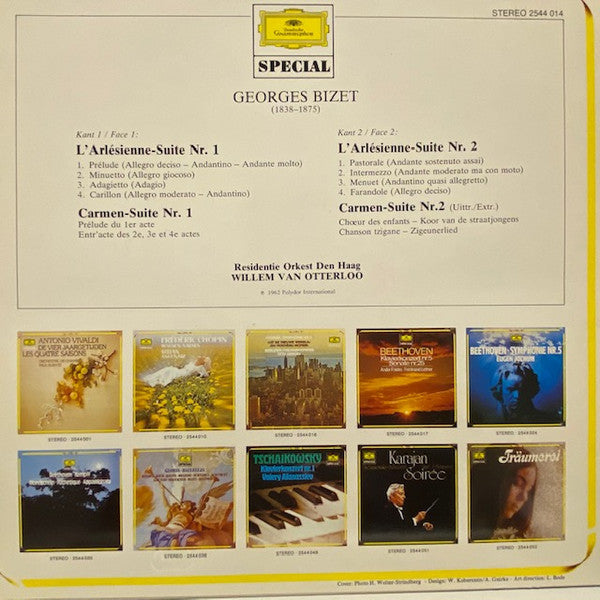 Georges Bizet - Residentie Orkest · Willem van Otterloo : Suites - »L'Arlesienne« · »Carmen« (LP, RE)