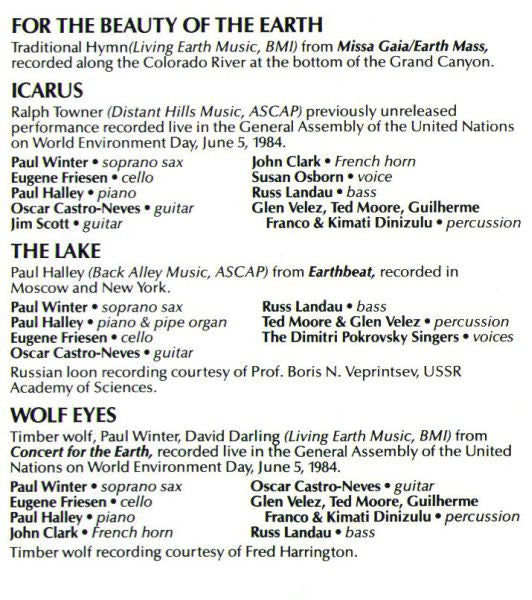 Paul Winter (2) : Wolf Eyes (CD, Comp)