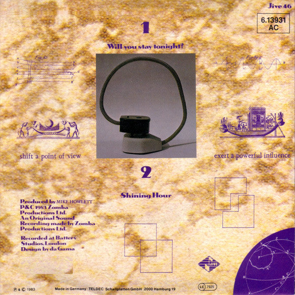 The Comsat Angels : Will You Stay Tonight (7", Single)