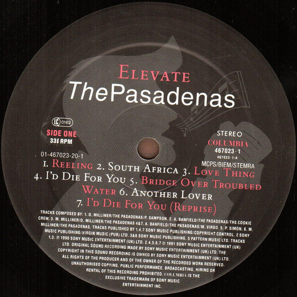 The Pasadenas : Elevate (LP, Album)