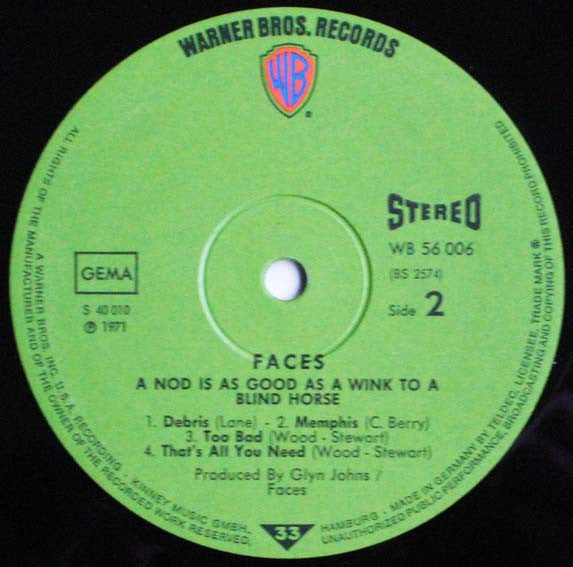 Faces (3) : A Nod Is As Good As A Wink...To A Blind Horse (LP, Album)