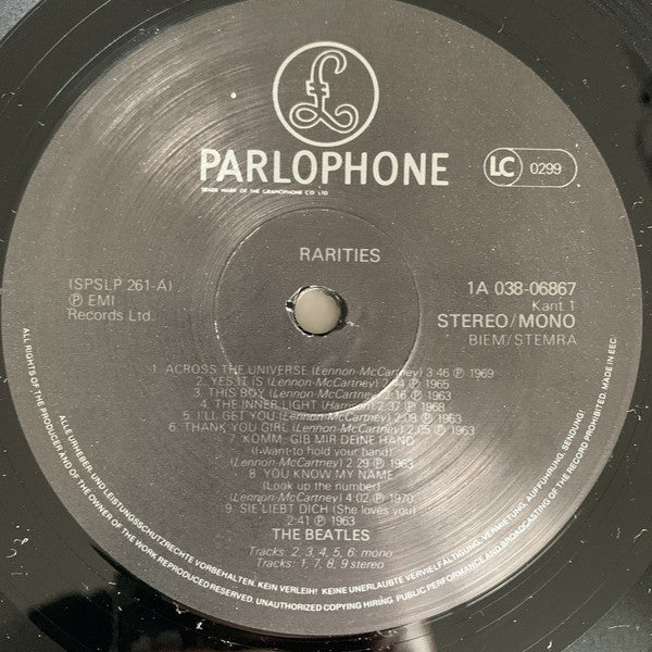 The Beatles : Rarities (LP, Comp, Mono)