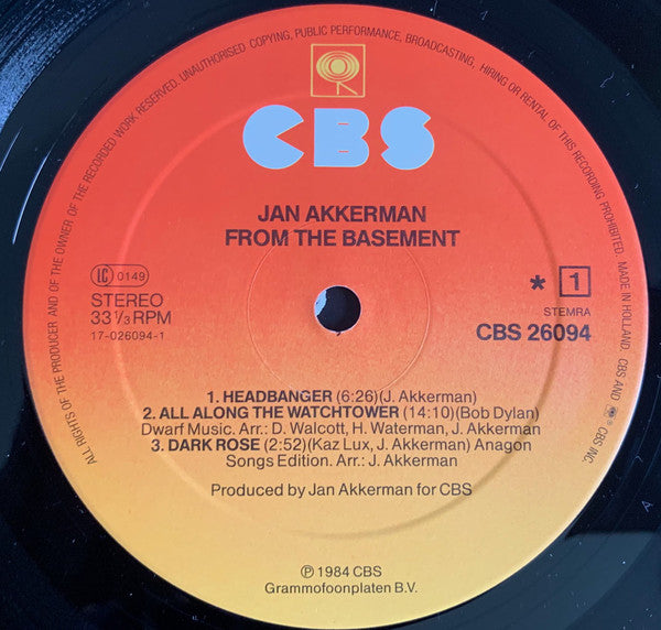 Jan Akkerman : From The Basement (LP, Album)