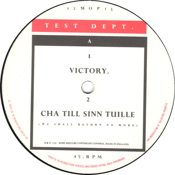 Test Dept. : Victory (12", Single)